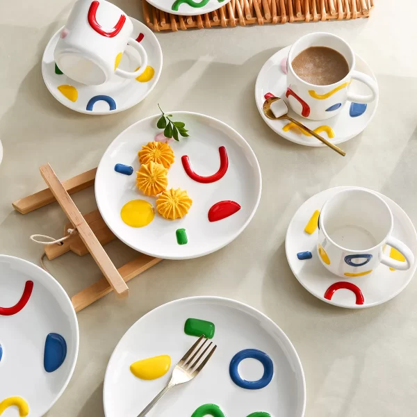Doodle Pattern Vajilla al por mayor, Vajillas a granel-6