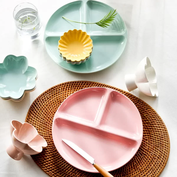 Floral Lightweight Bulk Restaurant Dinnerware, Serving Dishes Set-5