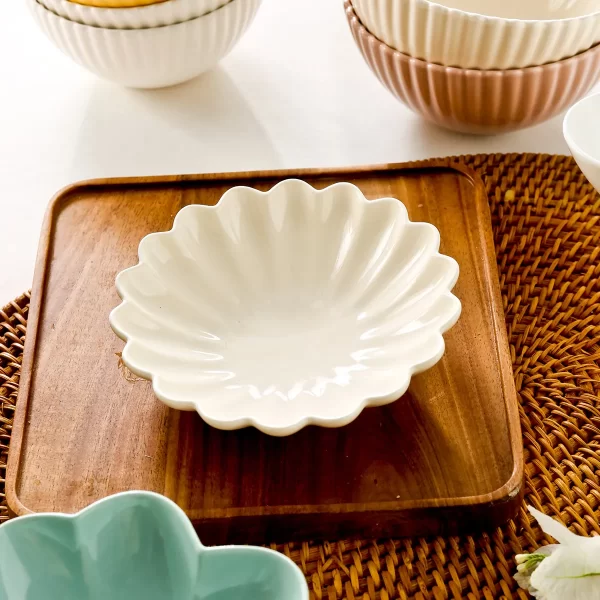Floral Lightweight Bulk Restaurant Dinnerware, Serving Dishes Set-6