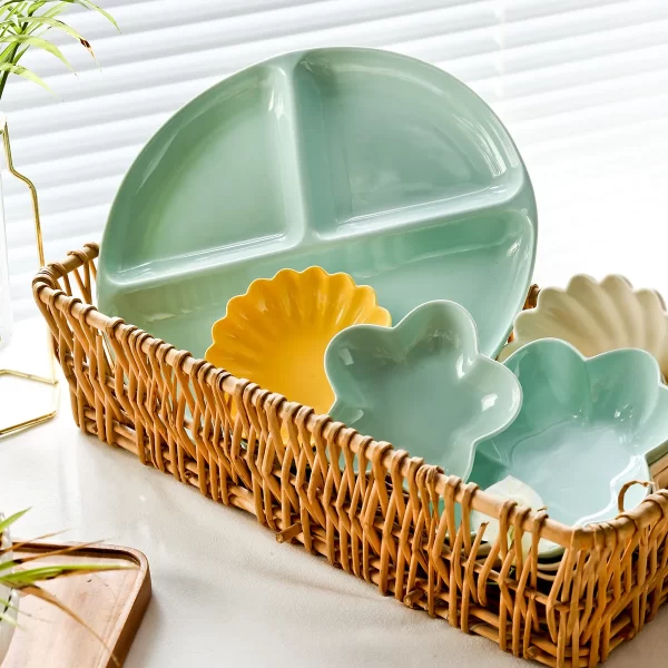 Floral Lightweight Bulk Restaurant Dinnerware, Serving Dishes Set-8