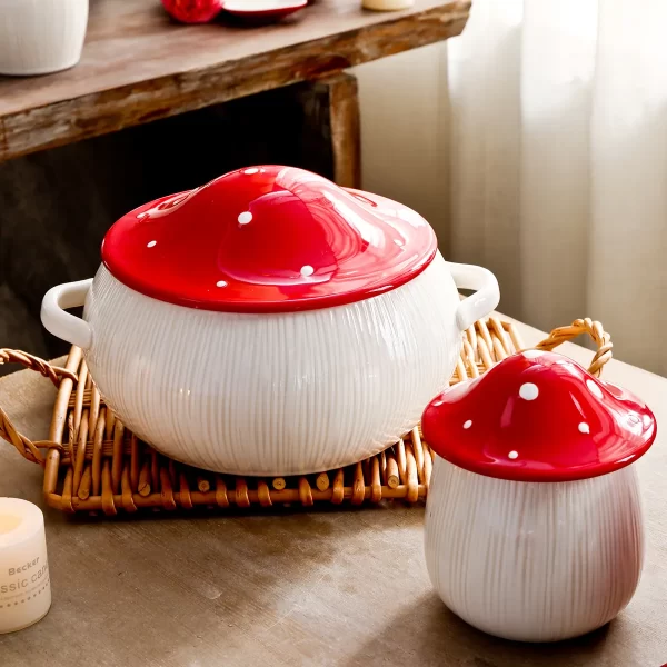 Forest-Inspired Wholesale China Dishware With Mushroom & Nut Design-5