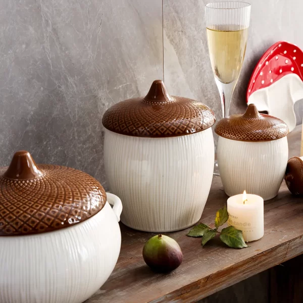 Forest-Inspired Wholesale China Dishware With Mushroom & Nut Design-8