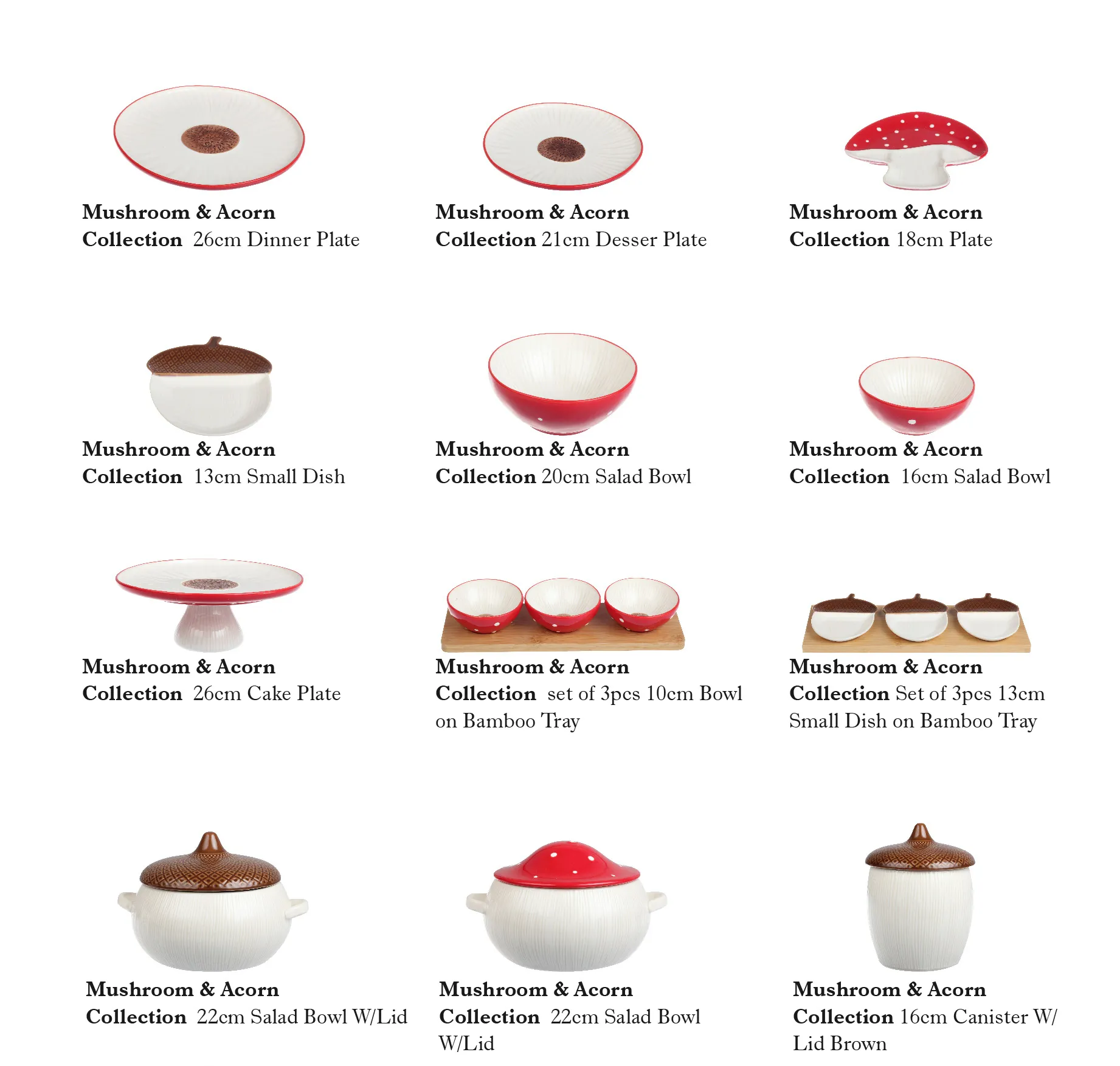 Forest-Inspired Wholesale China Dishware With Mushroom & Nut Design-9