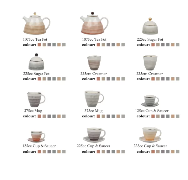 Gradient Apricot Ceramic Coffee Cup Wholesale With Gold Rim-3
