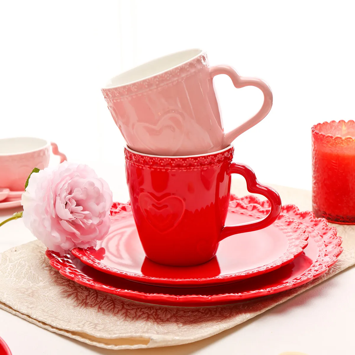 Heart Shape Wholesale Dinnerware Set, Catering Crockery Bulk-3