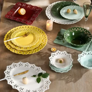 Lace Hollow Custom Made Crockery, Bulk Dinnerware Plates Bowls-1