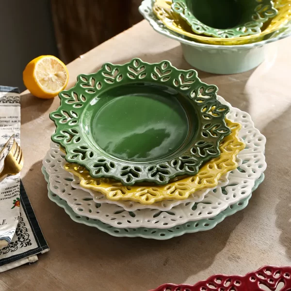 Lace Hollow Custom Made Crockery, Bulk Dinnerware Plates Bowls-4