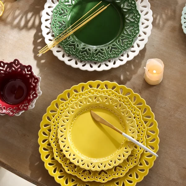 Lace Hollow Custom Made Crockery, Bulk Dinnerware Plates Bowls-6