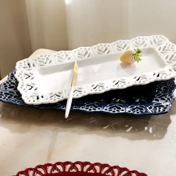 Lace Hollow Custom Made Crockery, Bulk Dinnerware Plates Bowls-9
