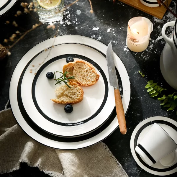 Light Weight Commercial Dinnerware Wholesale, White Crockery-5