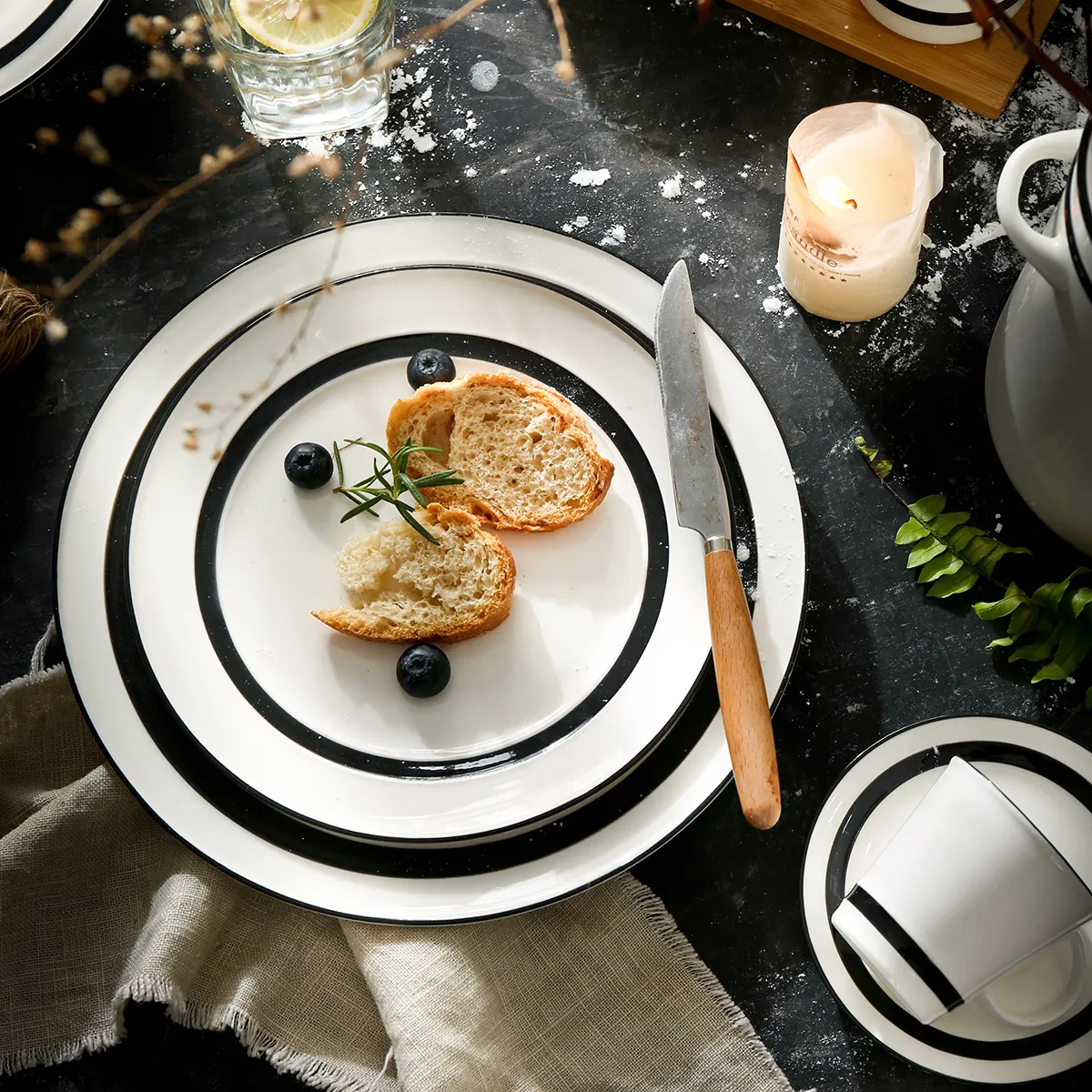 Light Weight Commercial Dinnerware Wholesale, White Crockery-5