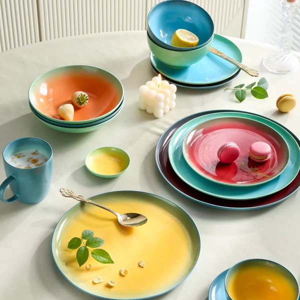 Leichtes Restaurant-Geschirr Bulk, Twin Glaze Dinner Set-1