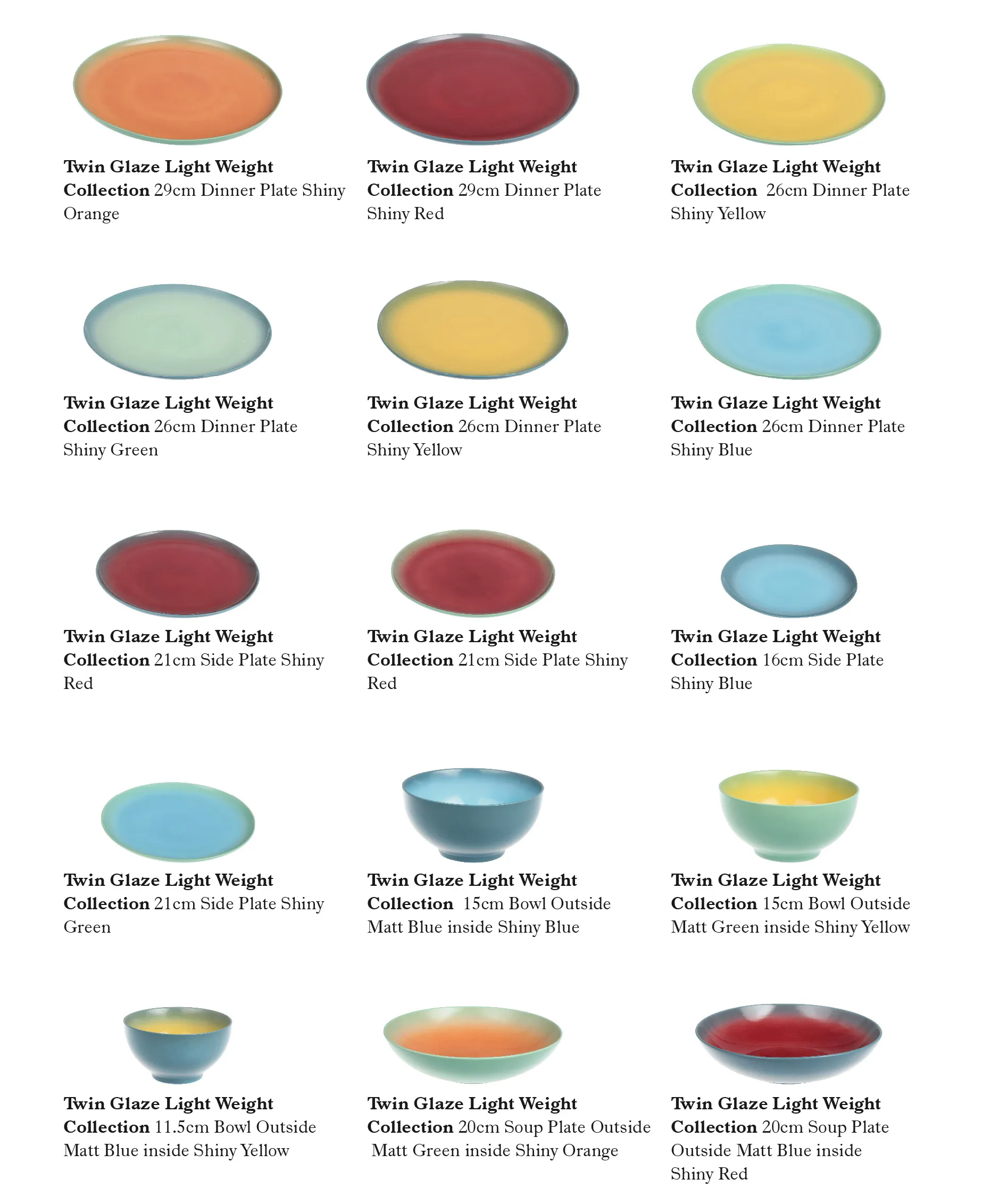 Leichtes Restaurant-Geschirr Bulk, Twin Glaze Dinner Set-10