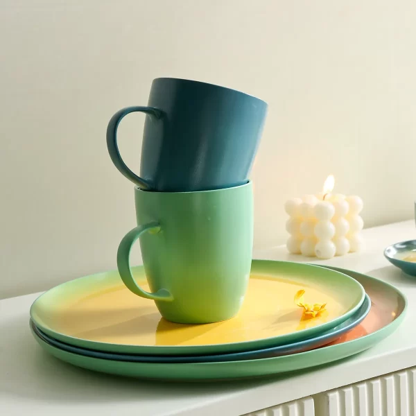 Leichtes Restaurant-Geschirr Bulk, Twin Glaze Dinner Set-4