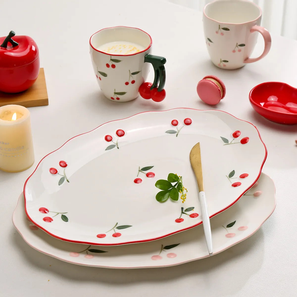 Lovely Cherry Pattern Wholesales Dinnerware Sets Bulk Supply-5