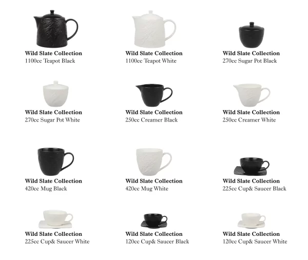 Matte Black & White Coffee Cup Wholesale, Tea Cup Sets Bulk-1