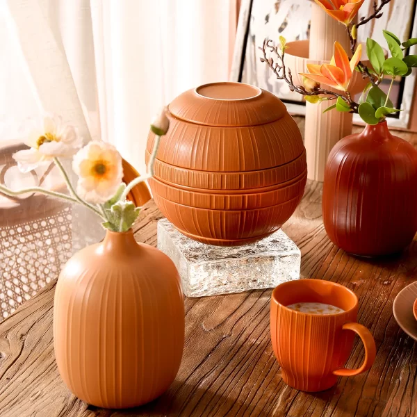 Orange Bulk Catering Crockery, Wholesale Ceramic Dinner Set-1