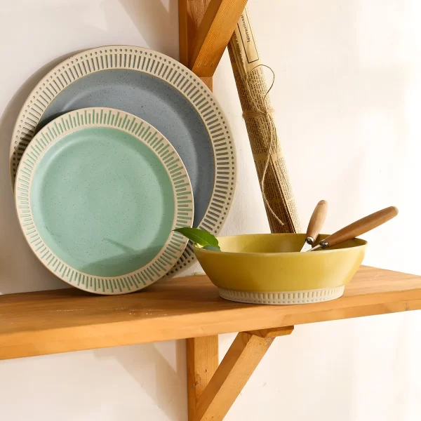 Pastel Color Wholesale Ceramic Dinner Set, Plates Bowls Cups-8