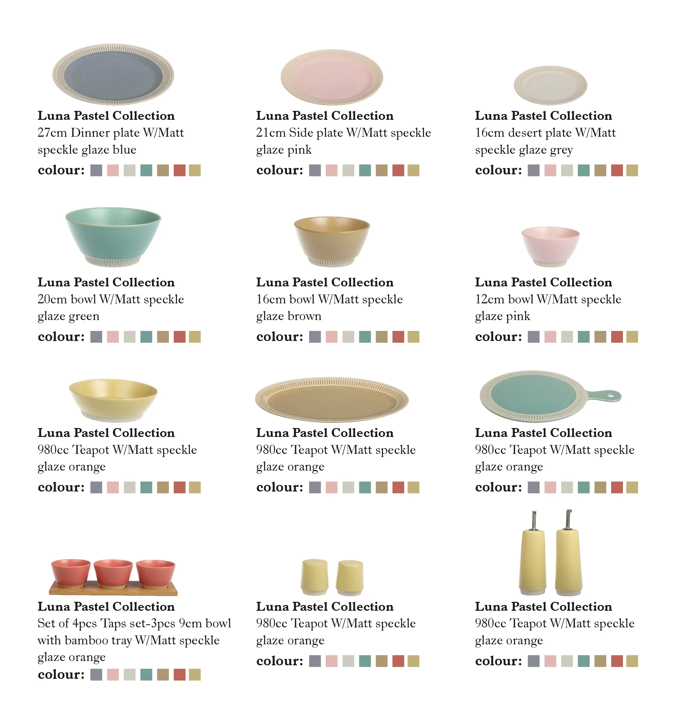 Pastel Color Wholesale Ceramic Dinner Set, Plates Bowls Cups-9