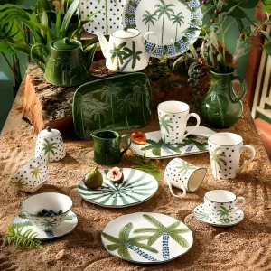 Tropical Palm Motif Wholesale Tableware Dinner Sets In Bulk-1
