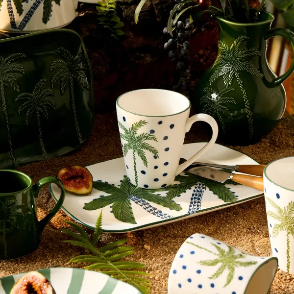 Tropical Palm Motif Wholesale Tableware Dinner Sets In Bulk-2