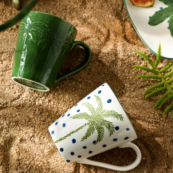 Tropical Palm Motif Wholesale Tableware Dinner Sets In Bulk-5