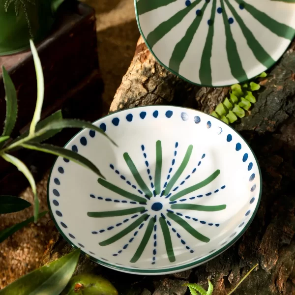 Tropical Palm Motif Wholesale Tableware Dinner Sets In Bulk-6