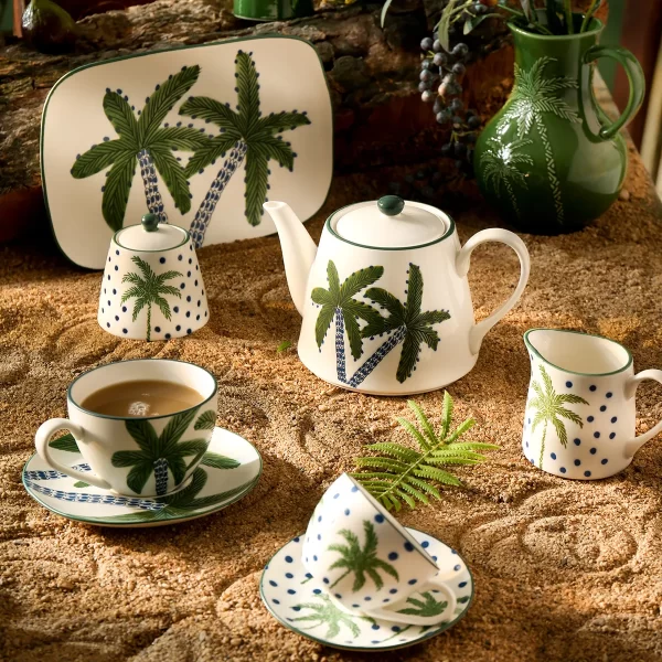 Tropical Palm Motif Wholesale Tableware Dinner Sets In Bulk-8