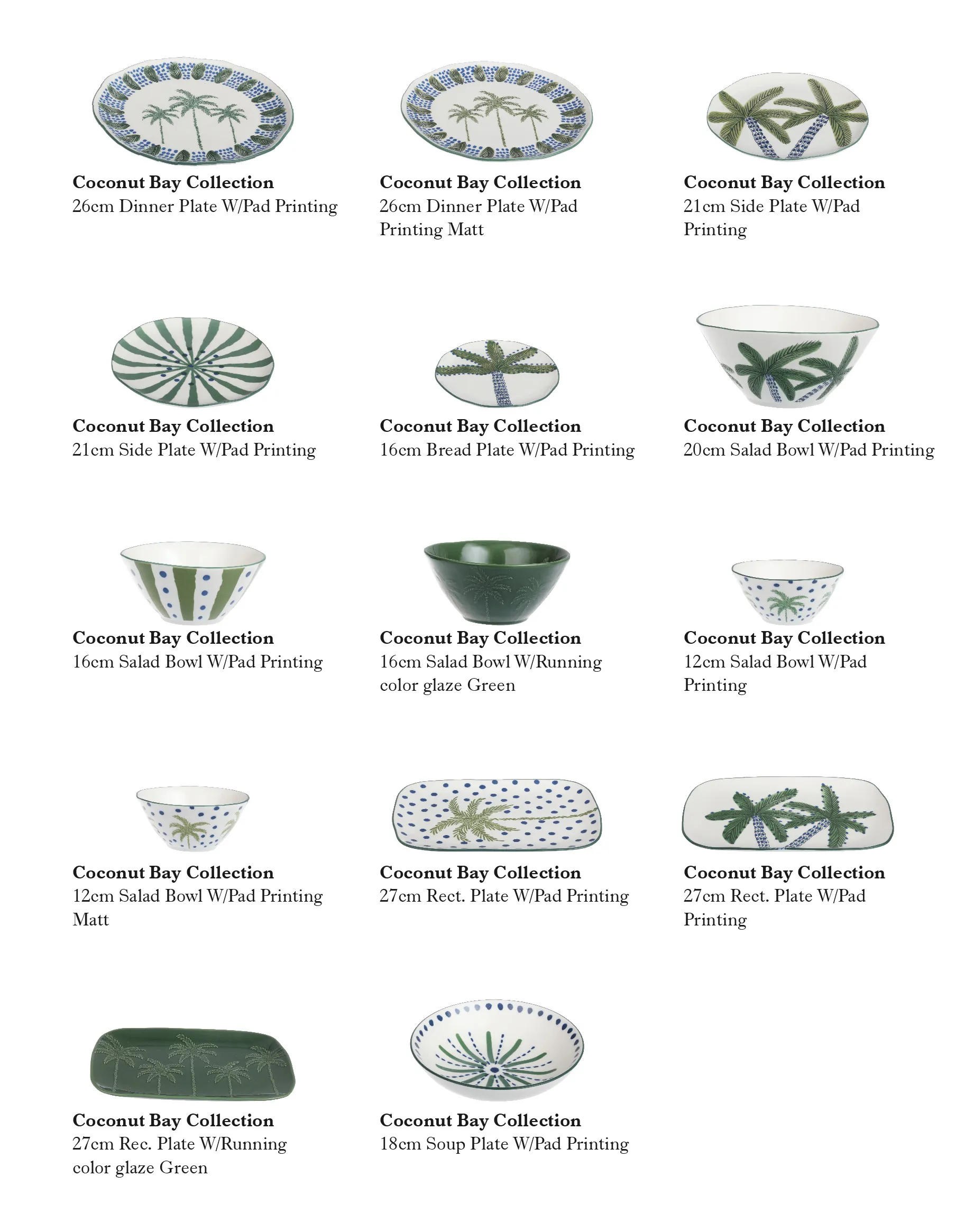 Tropical Palm Motif Wholesale Tableware Dinner Sets In Bulk-9