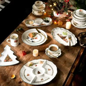 Wholesale Rustic Dinnerware Sets With Christmas Patterns-1