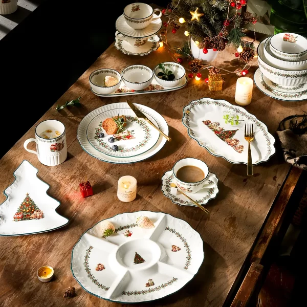 Wholesale Rustic Dinnerware Sets With Christmas Patterns-1