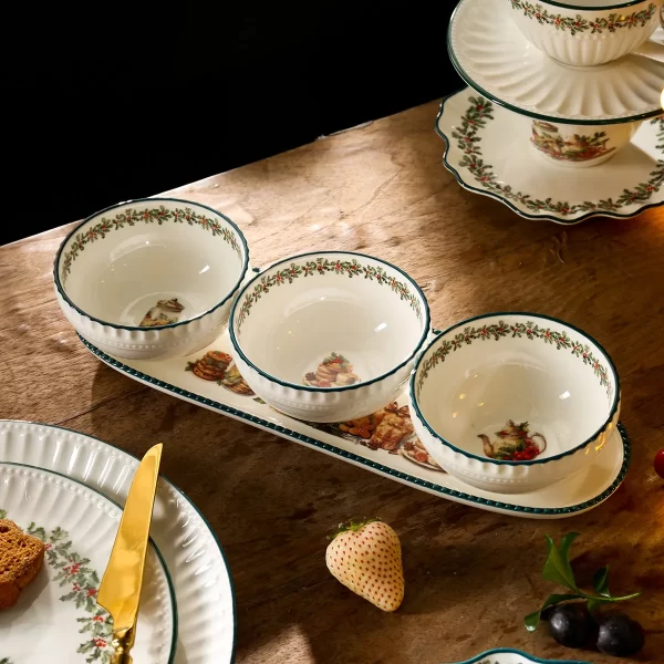 Wholesale Rustic Dinnerware Sets With Christmas Patterns-4