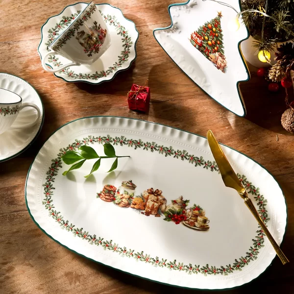 Wholesale Rustic Dinnerware Sets With Christmas Patterns-6