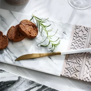 Ceramic Cheese Boards Bulk, Marble Pattern Serving Plates-2