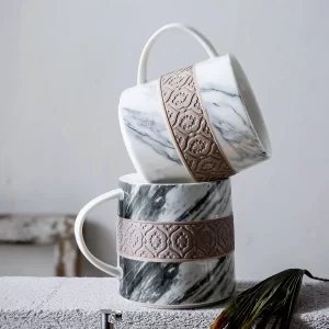 Exquisite Bulk Coffee Mug, Marble-Look Ceramic Cup Wholesale-2