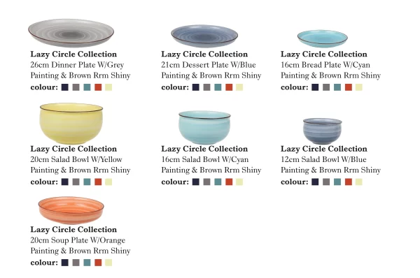 Gradient Stripe Wholesale Cereal Bowls, Porcelain Bowls Bulk-6