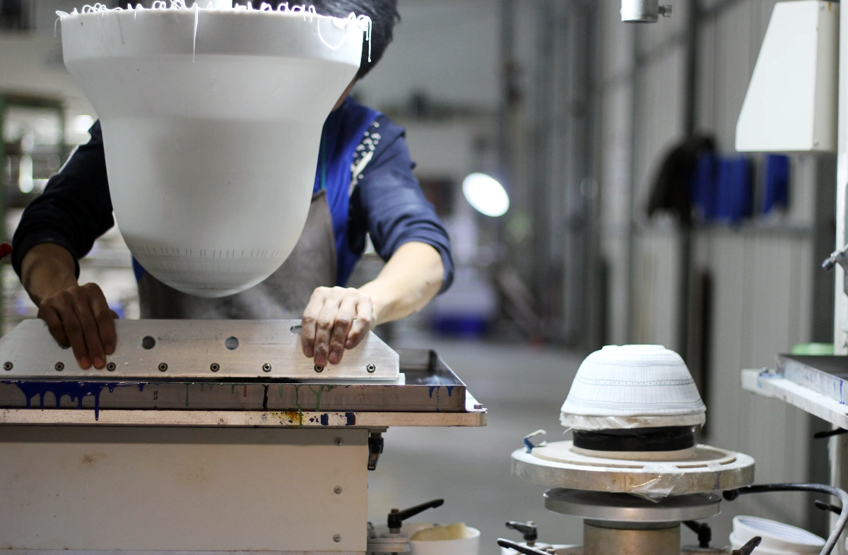 Paint Ceramic Bowls, Machine Stamping