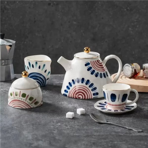 Artistic Ceramic Cup & Teapots Bulk, Wholesale Tea Sets-3