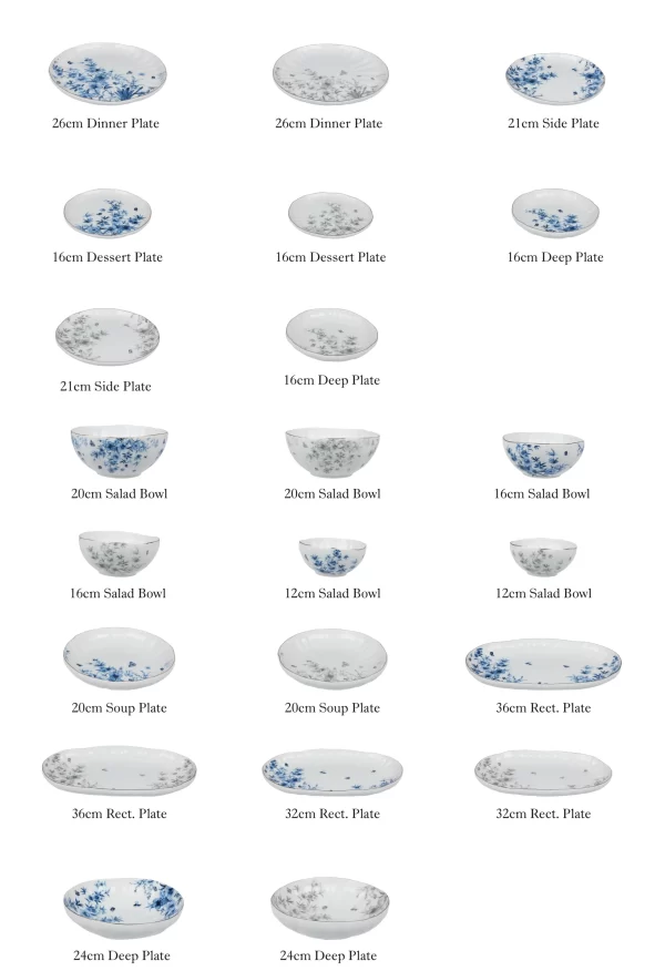 Exquisite Porcelain Salad Bowls Bulk, Floral Serving Bowls-4