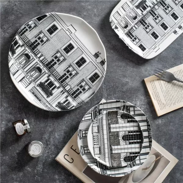 Modern Ceramic Plate Wholesale, Restaurant Serving Dish Bulk-6