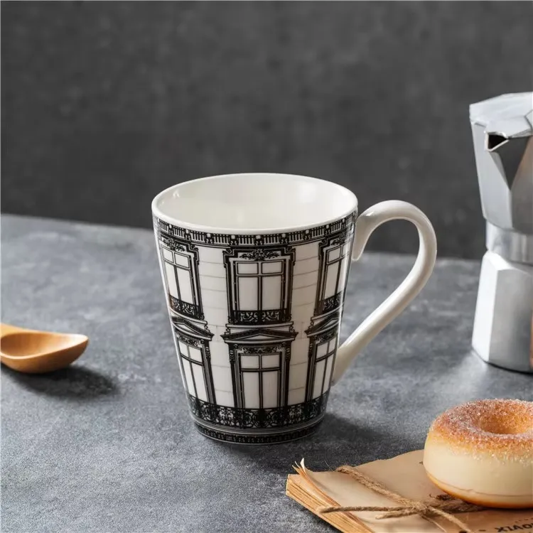 Modern Coffee Mugs Wholesale, 350cc Porcelain Mug Bulk-6