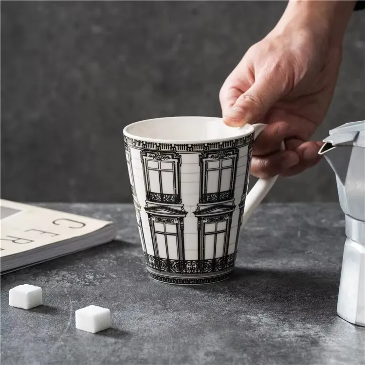 Modern Coffee Mugs Wholesale, 350cc Porcelain Mug Bulk-7
