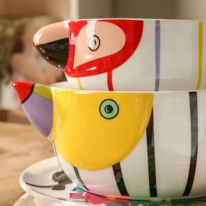 Parrot Pattern Bulk Cereal Bowls, Custom Porcelain Bowls