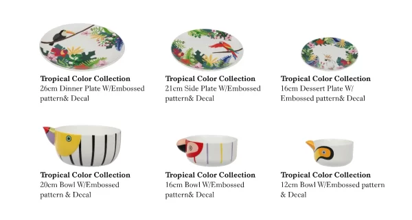 Parrot Pattern Dinner Plates In Bulk, Ceramic Dish Wholesale-2