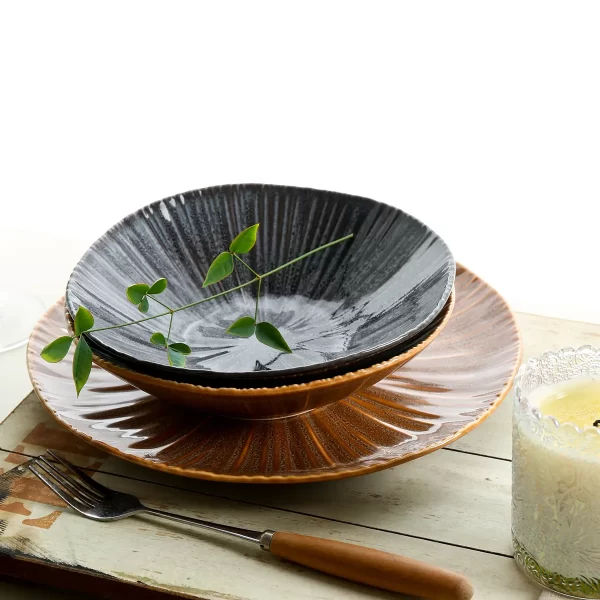 Restaurant Supply Dinnerware Sets, Plate Bowl Cup Set Bulk-7