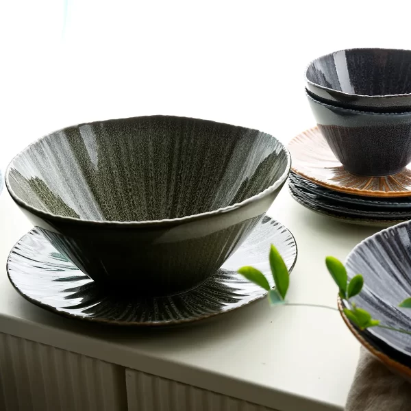 Restaurant Supply Dinnerware Sets, Plate Bowl Cup Set Bulk-9