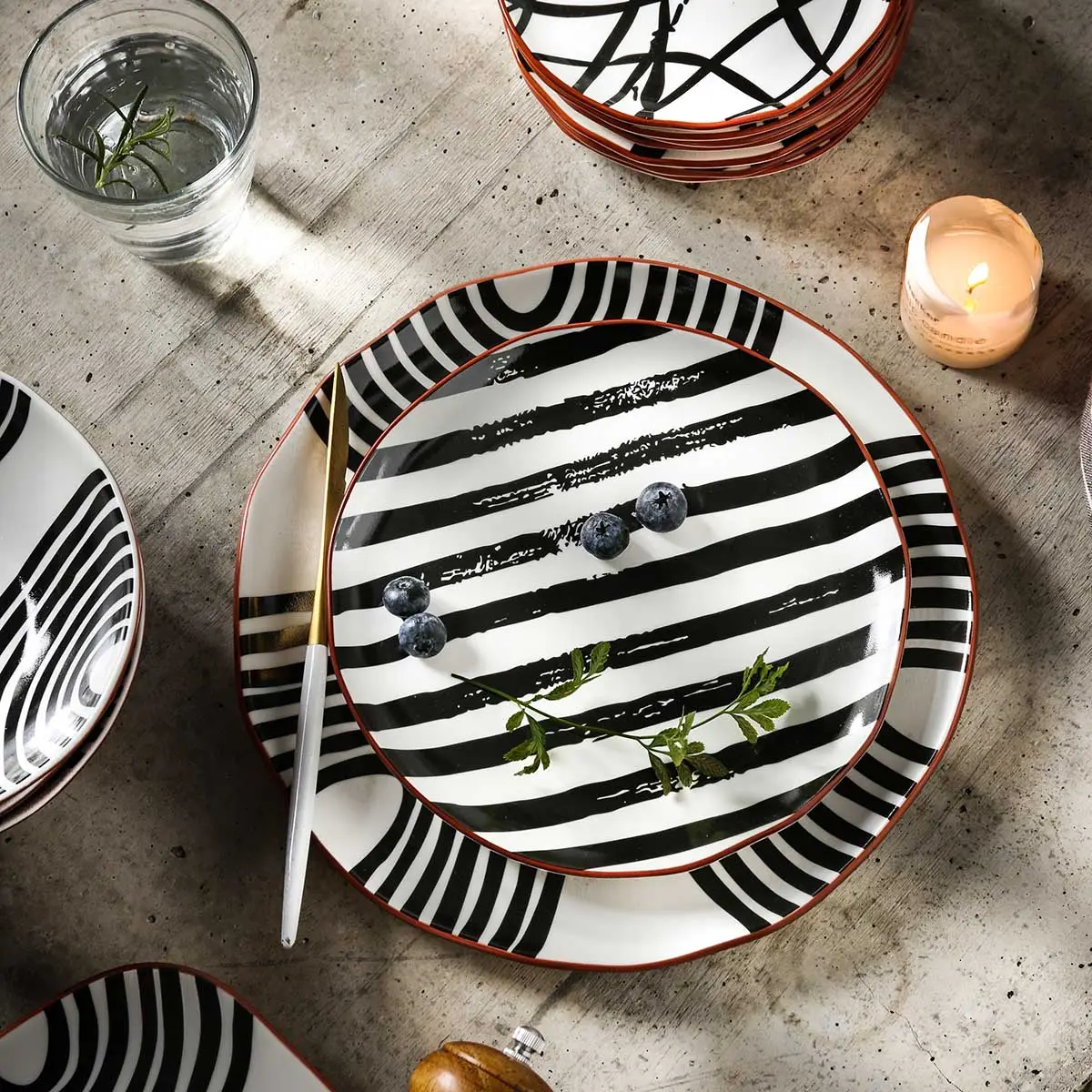Unique Bulk Dinnerware Plates, Aesthetics Porcelain Plates-2