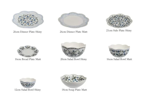 Elegant Porcelain Plates Bulk With Delicate Floral Patterns-1