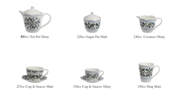 Tea Party Sets Wholesale, Porcelain Tea Cups and Teapots-5