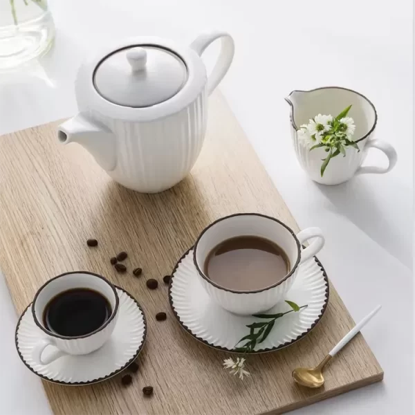 Brown Rim White Dinnerware Wholesale with Unbeatable Price-3